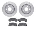 Dynamic Friction Co 7502-72065, Rotors-Drilled and Slotted-Silver with 5000 Advanced Brake Pads, Zinc Coated 7502-72065